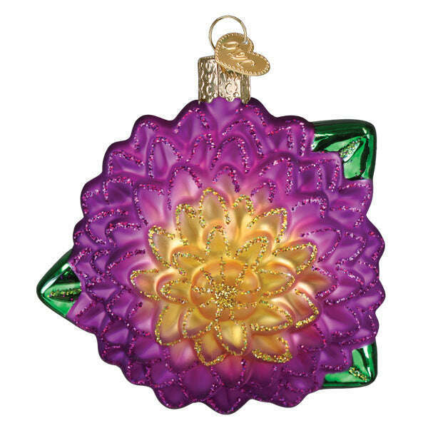 Old World Christmas Dahlia Blown Glass Ornament