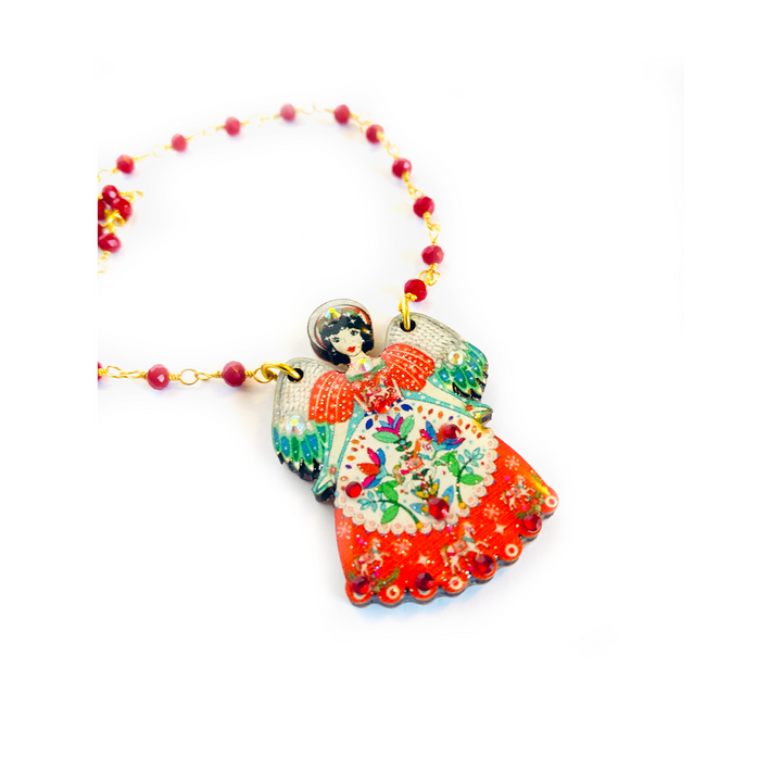 Dainty Christmas Angel Necklace by Rosie Rose Parker