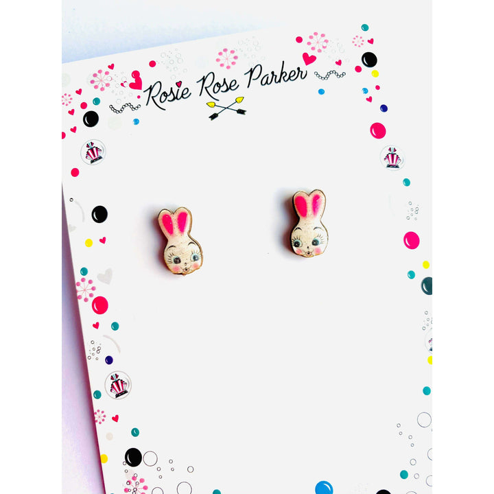 Dainty Easter Bunny Earrings by Rosie Rose Parker