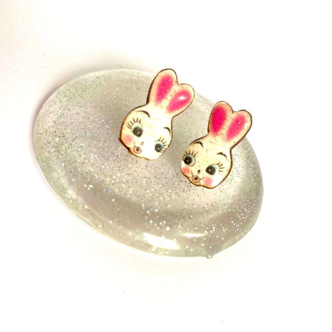 Dainty Easter Bunny Earrings by Rosie Rose Parker