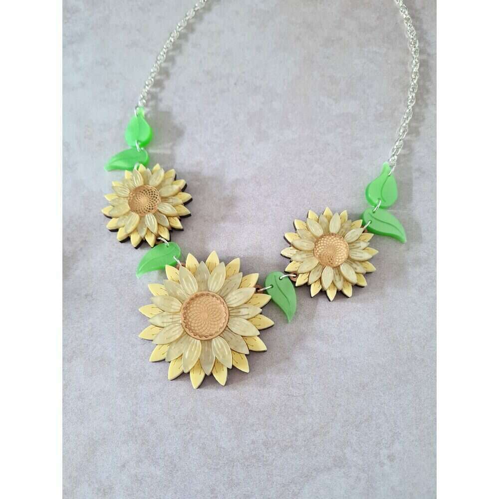Daisy Chain Charm Necklace - Four Colours by Cherryloco Jewellery 3