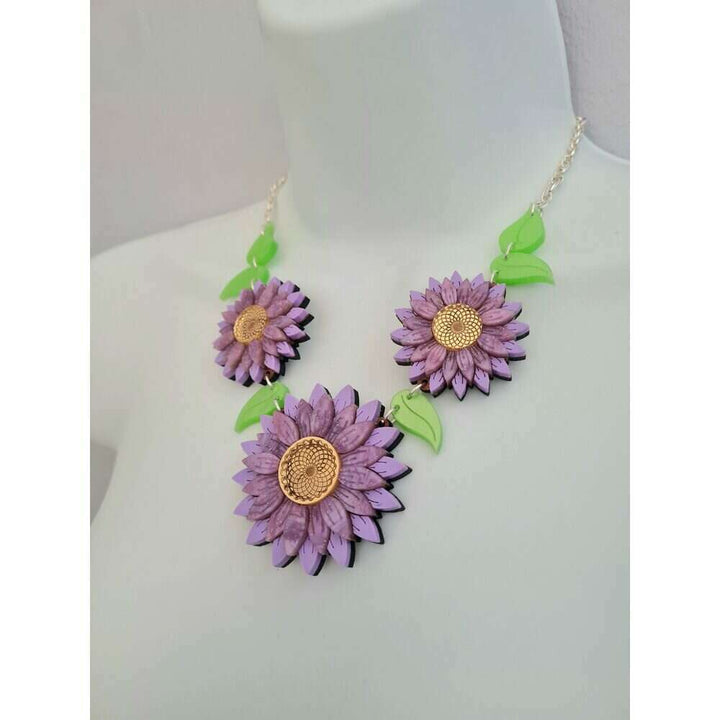 Daisy Chain Charm Necklace - Four Colours by Cherryloco Jewellery 5
