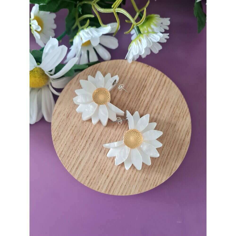 Daisy Dangle Earrings - Four Colors by Cherryloco Jewellery