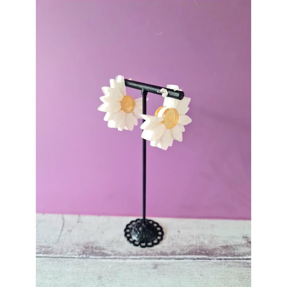 Daisy Hoop Earrings by Cherryloco Jewellery 3