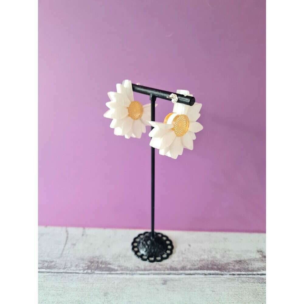Daisy Hoop Earrings by Cherryloco Jewellery 3