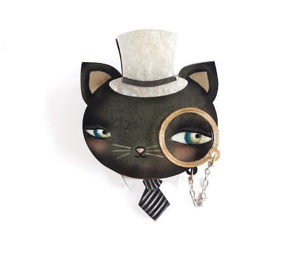 Dapper Cat Brooch by Laliblue - Quirks!