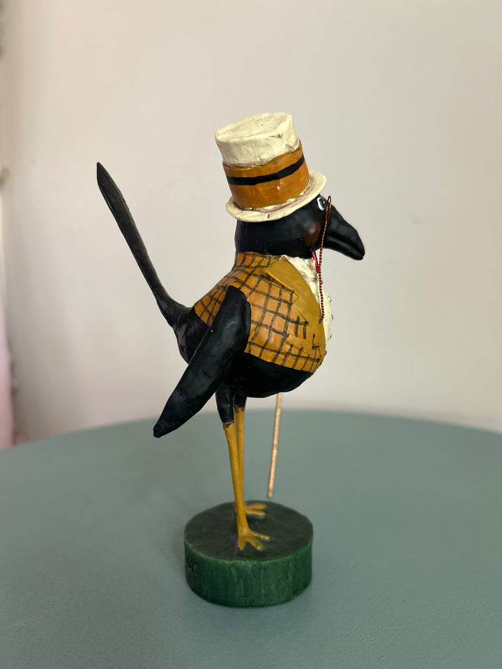 Dapper crow side view