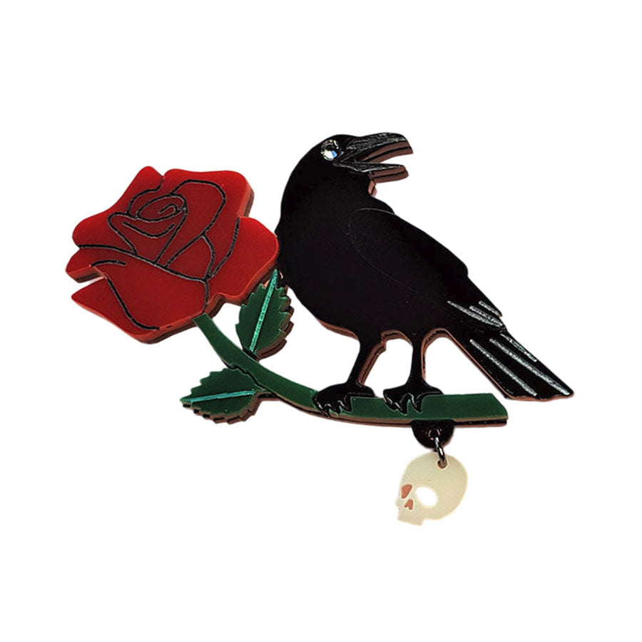 Dark Desire Raven Brooch by Cherryloco Jewellery 1