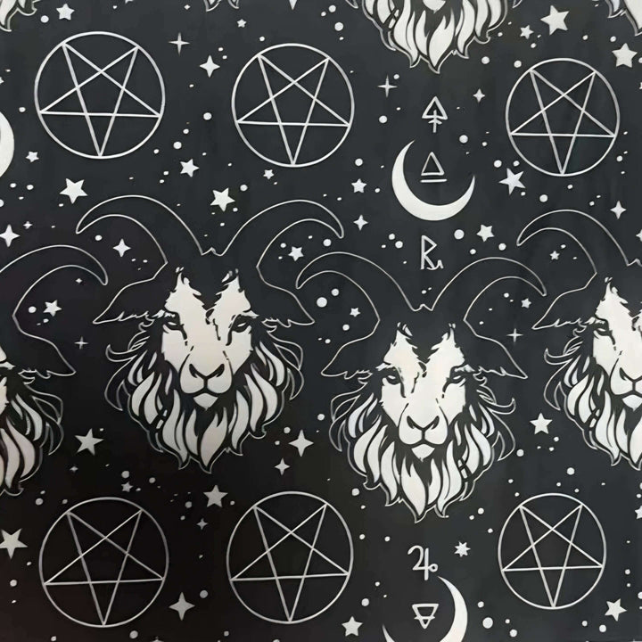 Dark Omen Leggings - High-quality Handcrafted Vibrant Satanic Witchy Black Phillip Goat 666