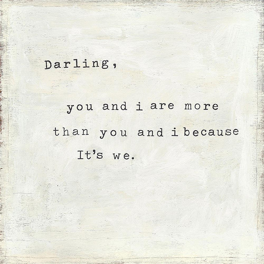 "Darling You and I" 23" x 23" Art Print - Quirks!
