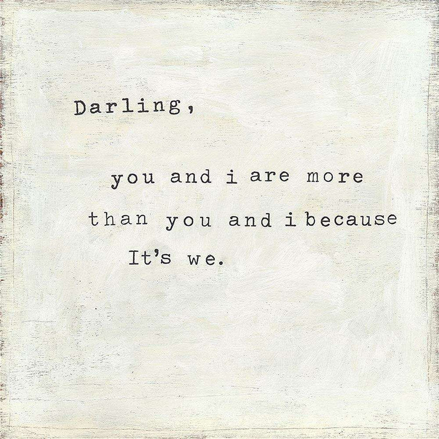 "Darling You and I" 23" x 23" Art Print - Quirks!