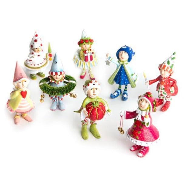 Dash Away Elves Mini Ornament Set/8 by Patience Brewster - Quirks!