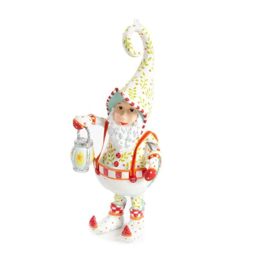 Dash Away Santa's Lantern Elf Ornament by Patience Brewster - Quirks!