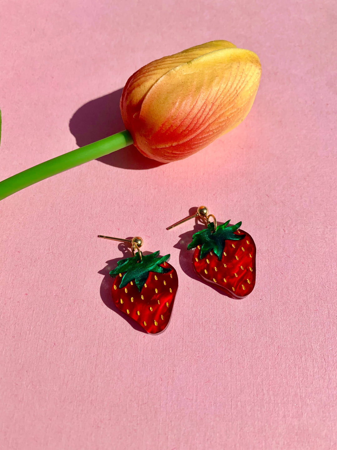 Mini Berries Acrylic Statement Earrings