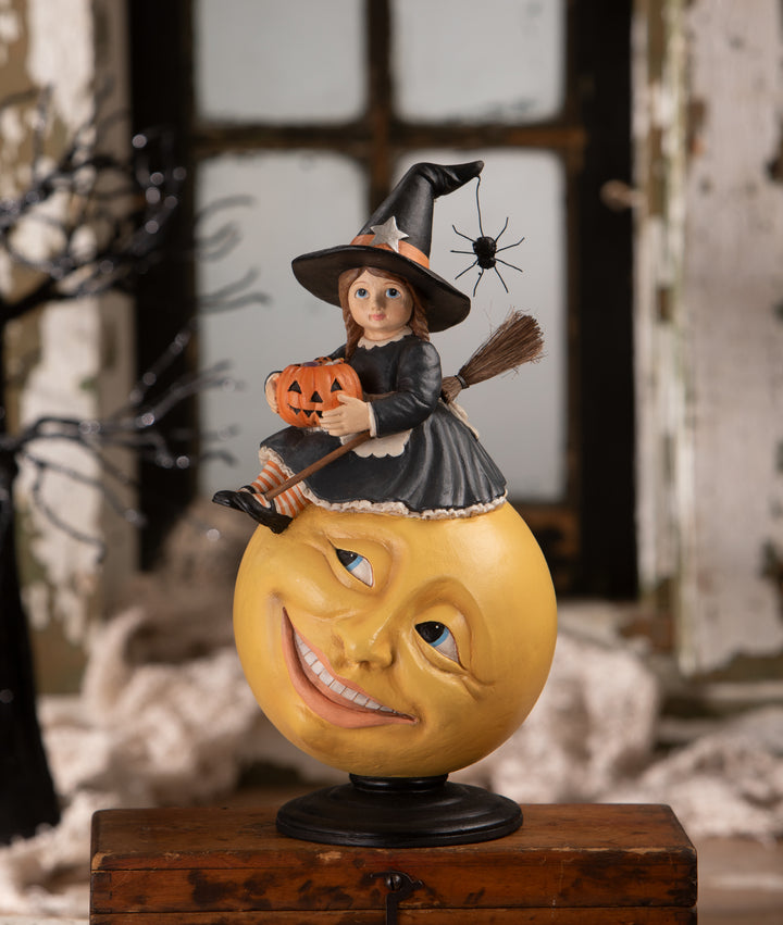 Hattie Witch on Moon by Bethany Lowe Designs, halloween decor