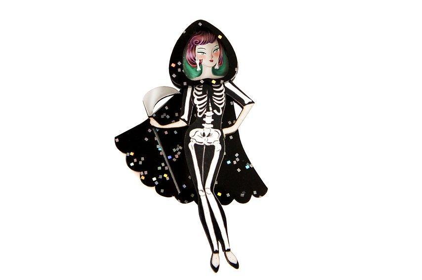 Death Girl Brooch by LaliBlue - Quirks!