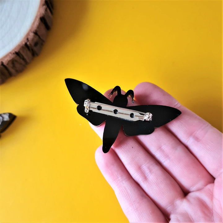 Death's - Head Hawkmoth Pendant or Pin Brooch by Cherryloco Jewellery 2