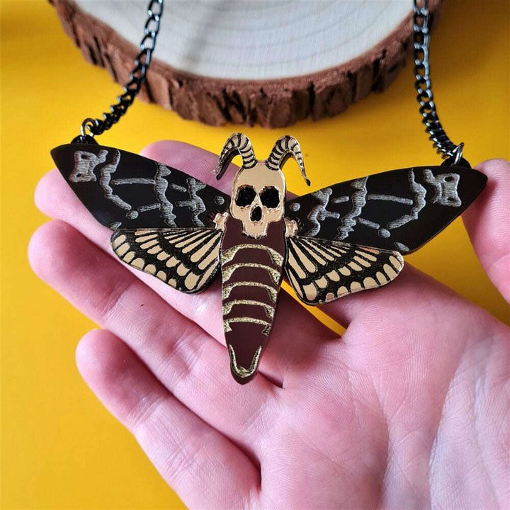 Death's-Head Hawkmoth Brooch by Cherryloco Jewellery 2