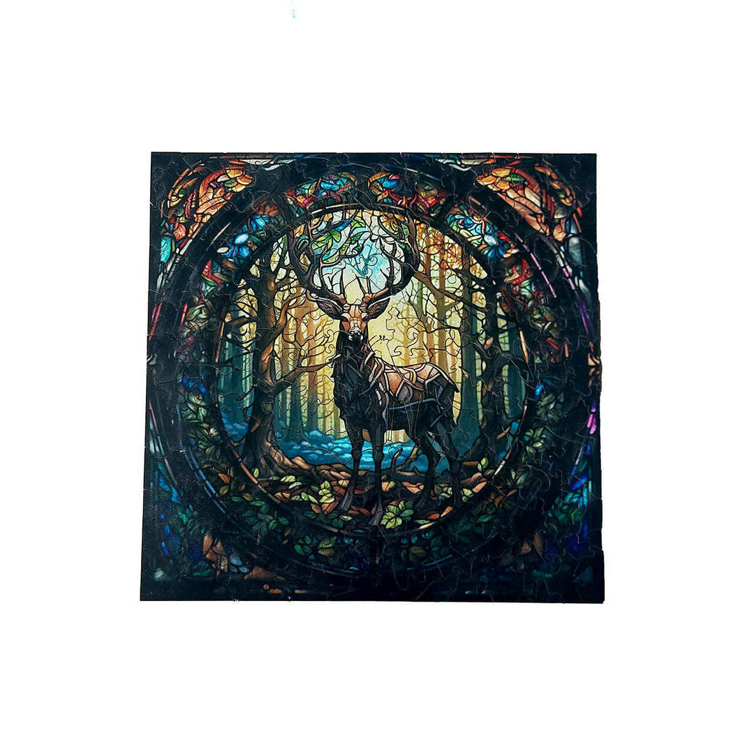 Deer in the Forest - Jigsaw Wooden Puzzle by Wizardi F07N9-13