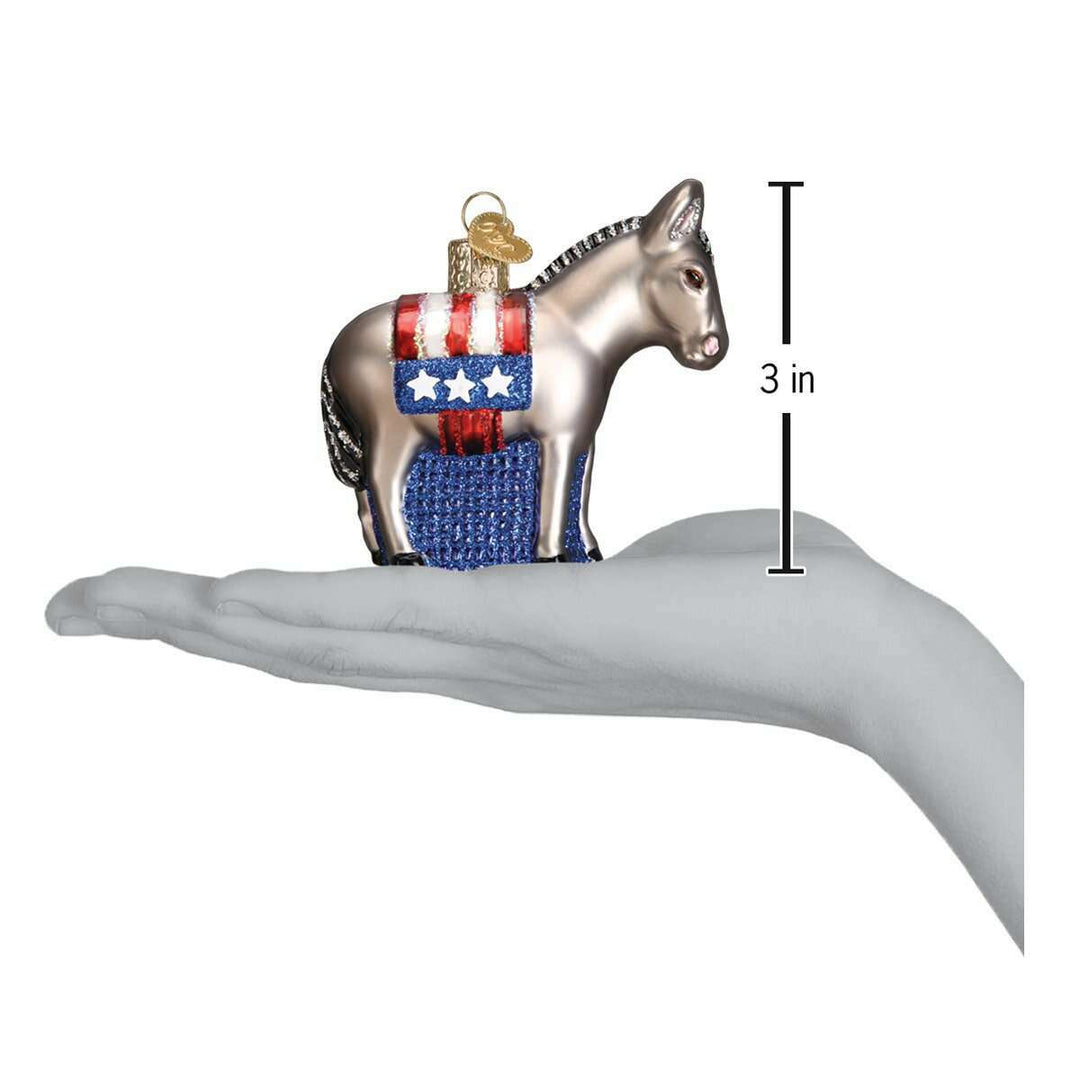 Old World Christmas Democratic Donkey Blown Glass Ornament