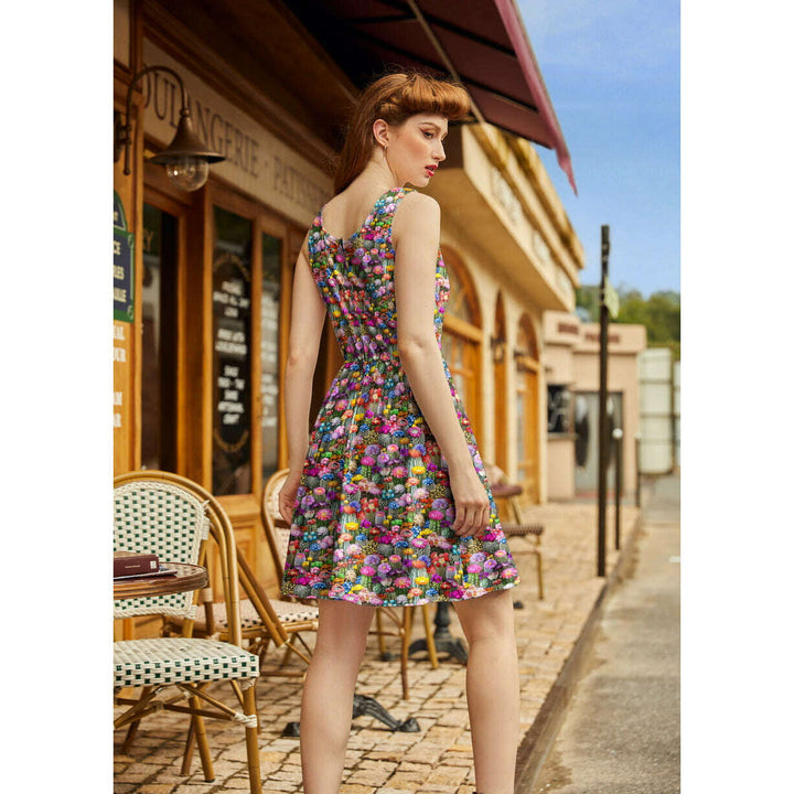 Desert Blooms Shorter Length Fit & Flare Dress