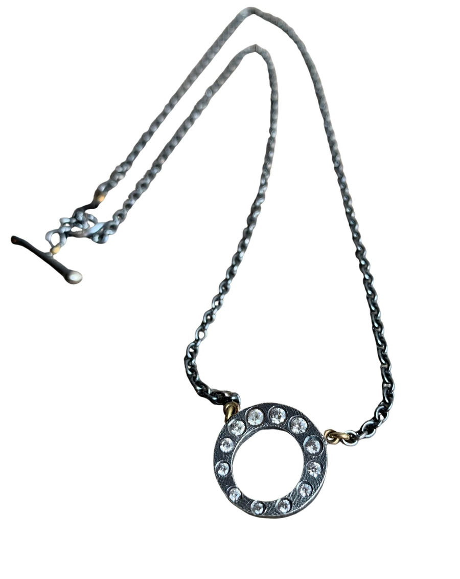 Diamond Mia Necklace in Silver By Rene Escobar Jewelry - Quirks!