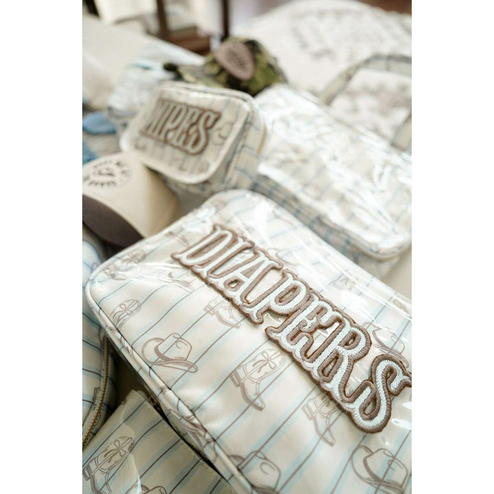 Diapers XL - Western Blues Clear Coat Bag