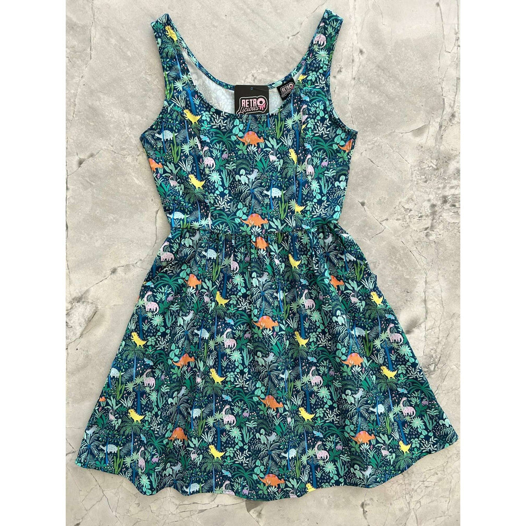 Dino Shorter Length Fit & Flare Dress