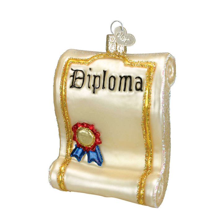 Old World Christmas Diploma Blown Glass Ornament