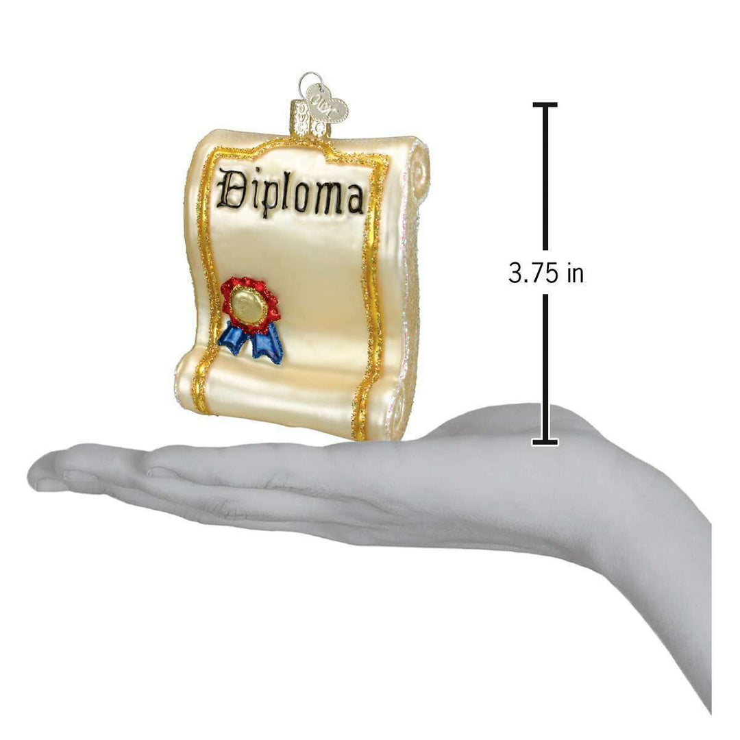 Old World Christmas Diploma Blown Glass Ornament
