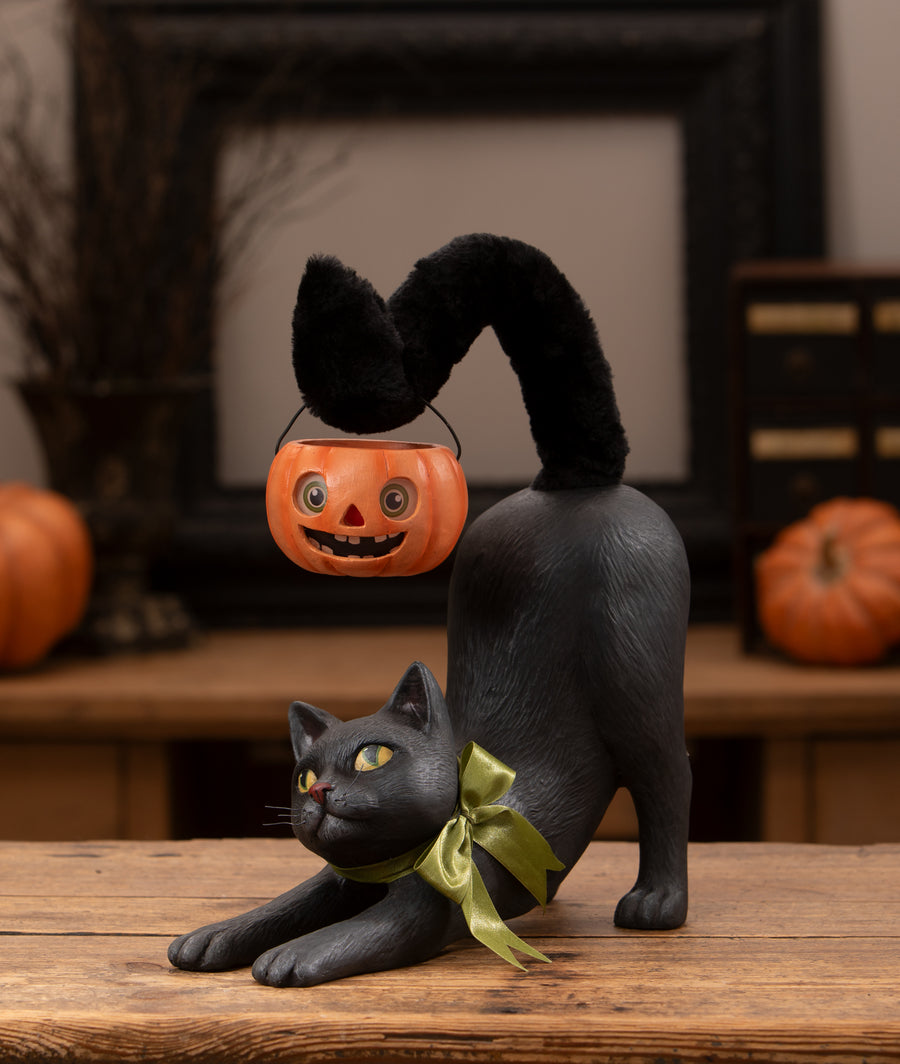 Pumpkin Prowler Cat by Bethany Lowe Designs, halloween decor