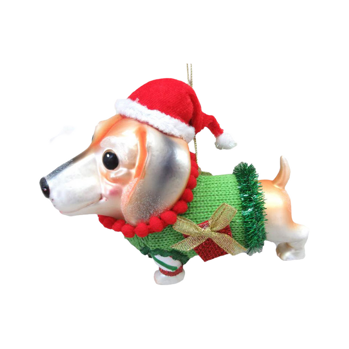 Dog in Sweater and Hat Ornament by December Diamonds