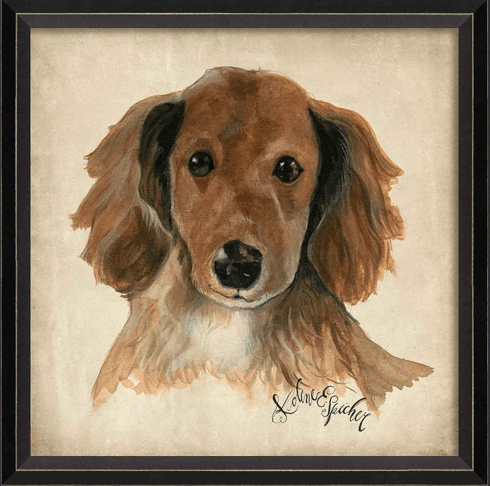 Dog Portrait Ginger Wall Art By Spicher and Company - Quirks!