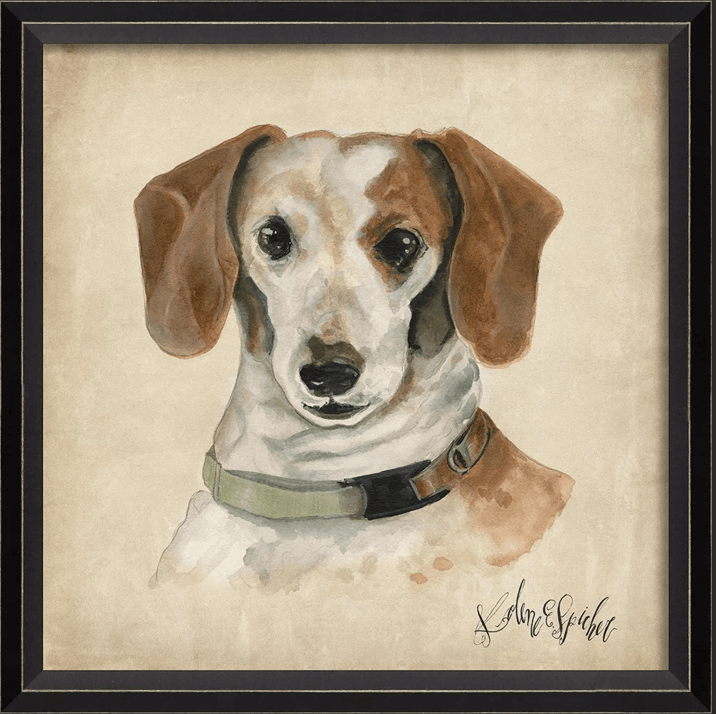 Dog Portrait Sadie Wall Art By Spicher and Company - Quirks!
