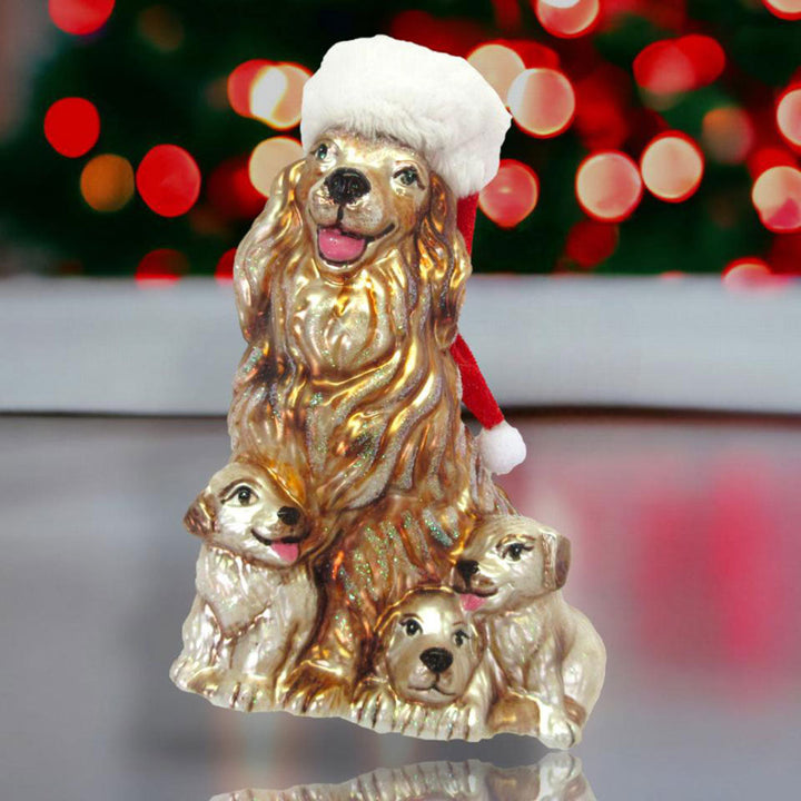 Dog w/Puppies Ornament by December Diamonds 