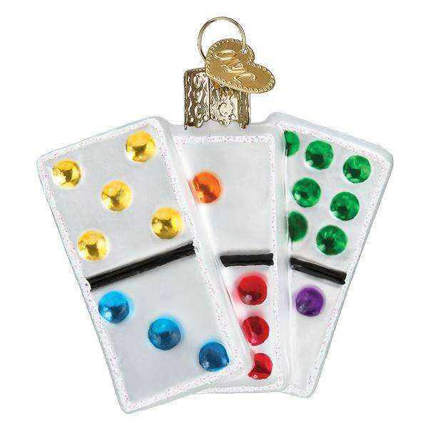 Old World Christmas Dominos Blown Glass Ornament