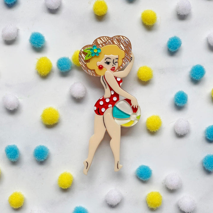 Don't Worry, Beach Happy Brooch by Lipstick & Chrome - Quirks!