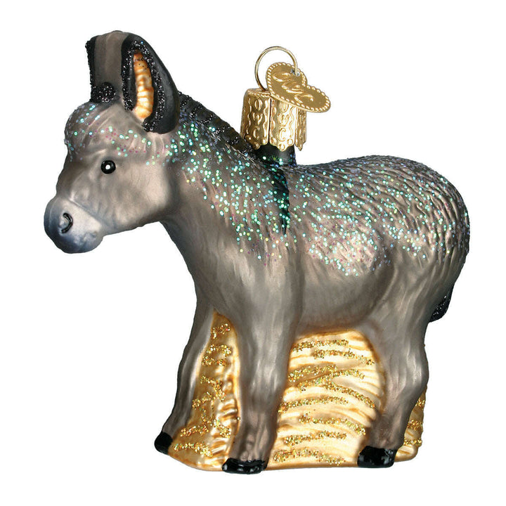 Old World Christmas Donkey Blown Glass Ornament