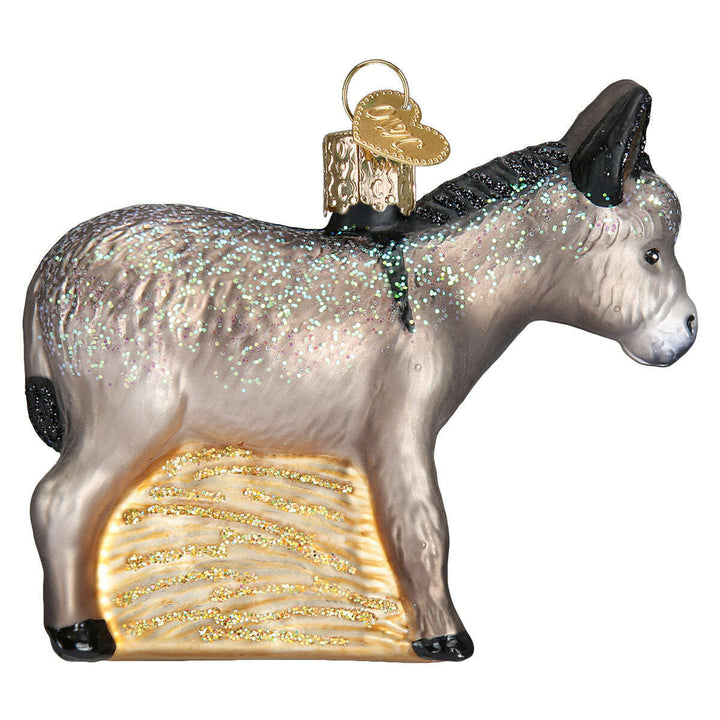 Old World Christmas Donkey Blown Glass Ornament