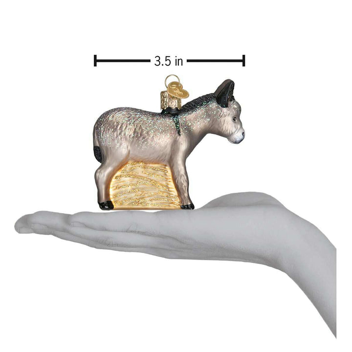 Old World Christmas Donkey Blown Glass Ornament