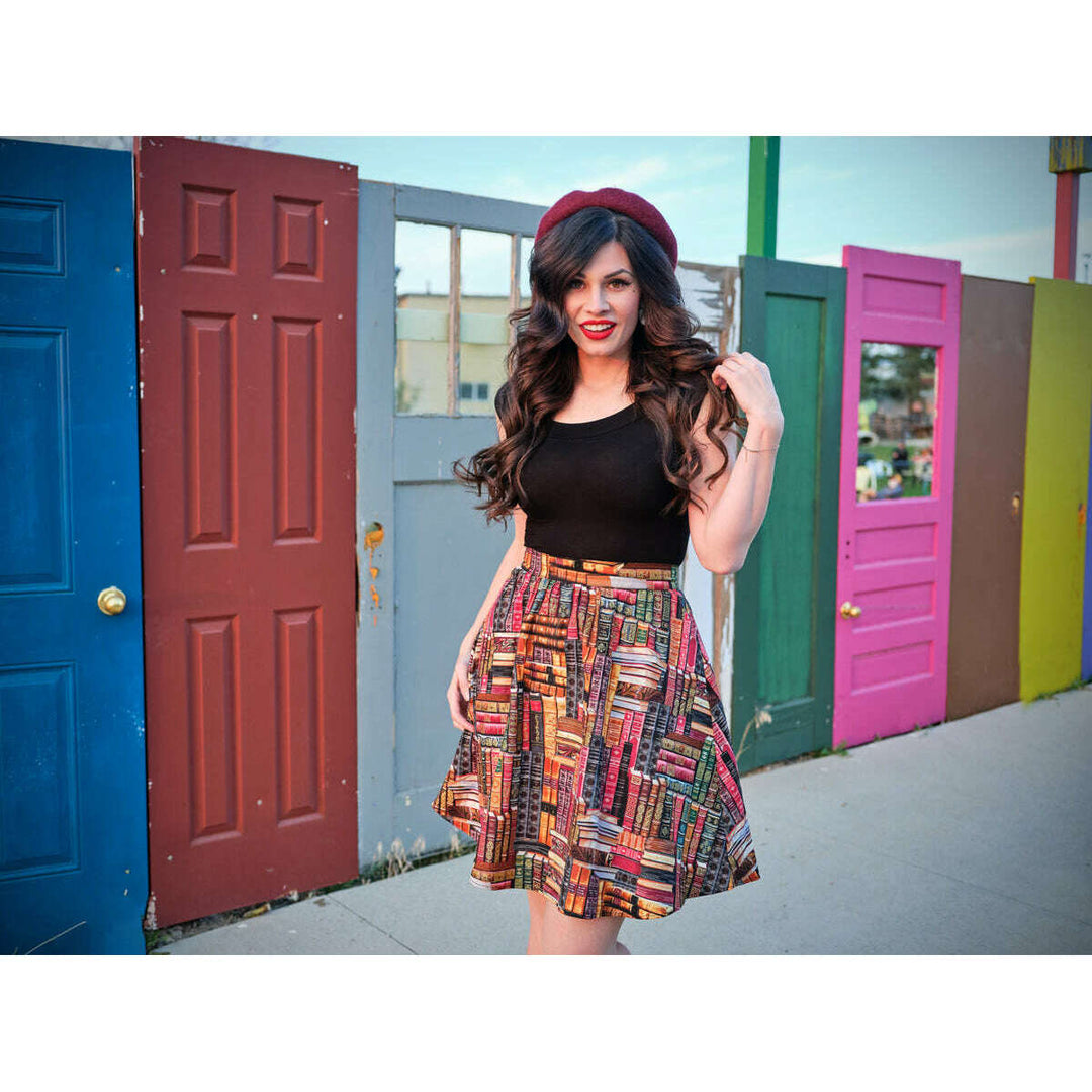 Don't Judge a Book by its Cover A-Line Skirt