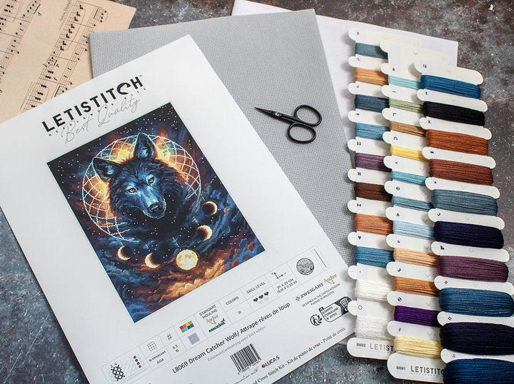 Dream Catcher Wolf L8069 Counted Cross Stitch Kit