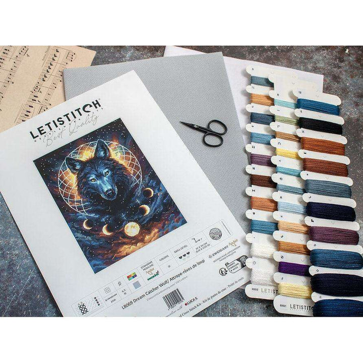 Dream Catcher Wolf L8069 Counted Cross Stitch Kit
