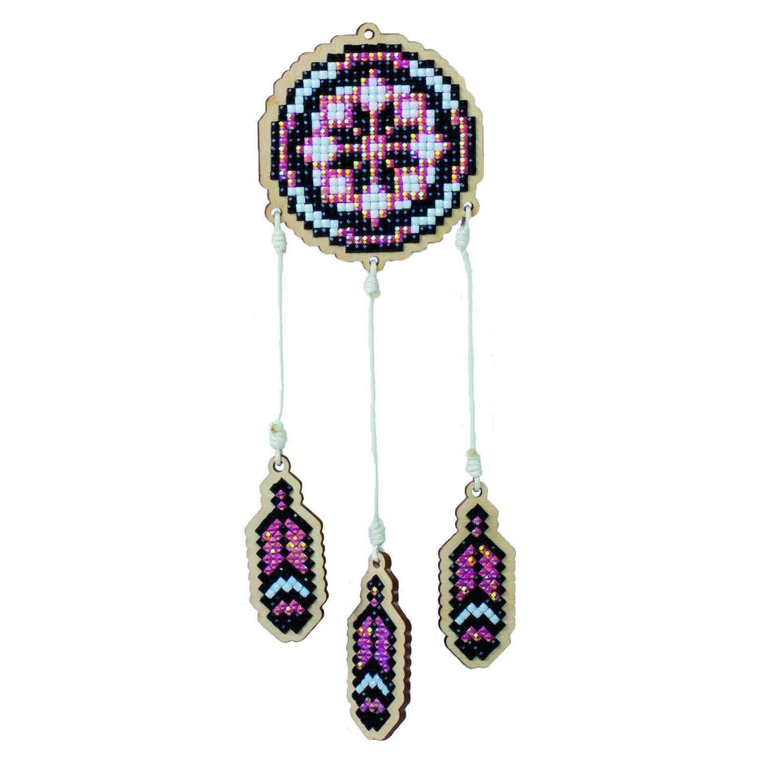 Dreamcatcher - Pink CSW202 Diamond Painting on Plywood Kit