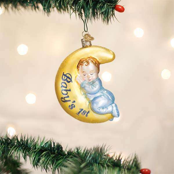 Old World Christmas Dreamtime Boy Blown Glass Ornament