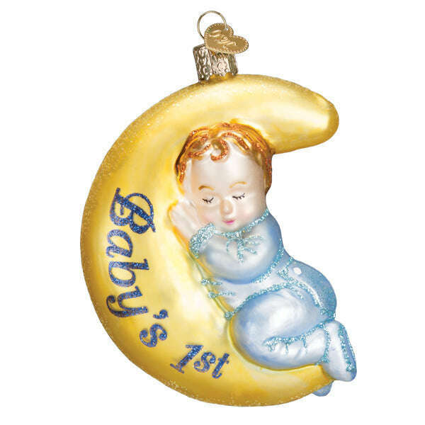 Old World Christmas Dreamtime Boy Blown Glass Ornament