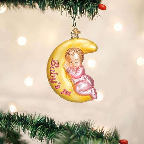 Old World Christmas Dreamtime Girl Blown Glass Ornament