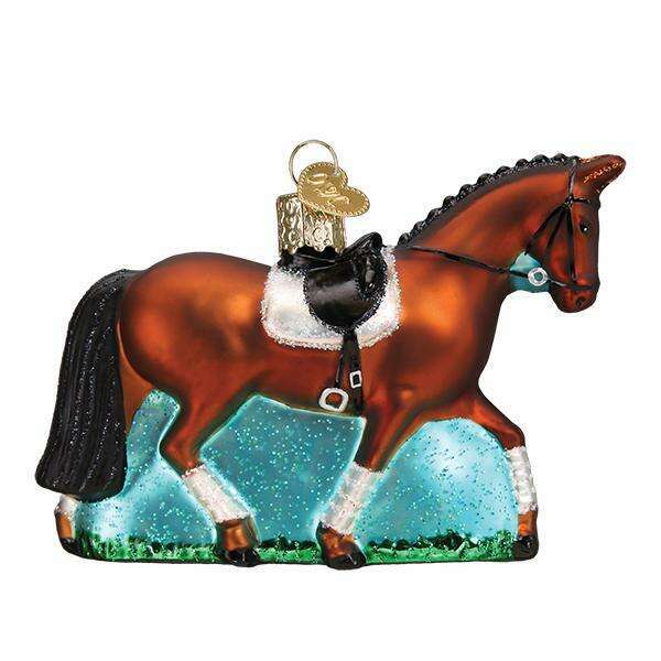 Old World Christmas Dressage Horse Blown Glass Ornament