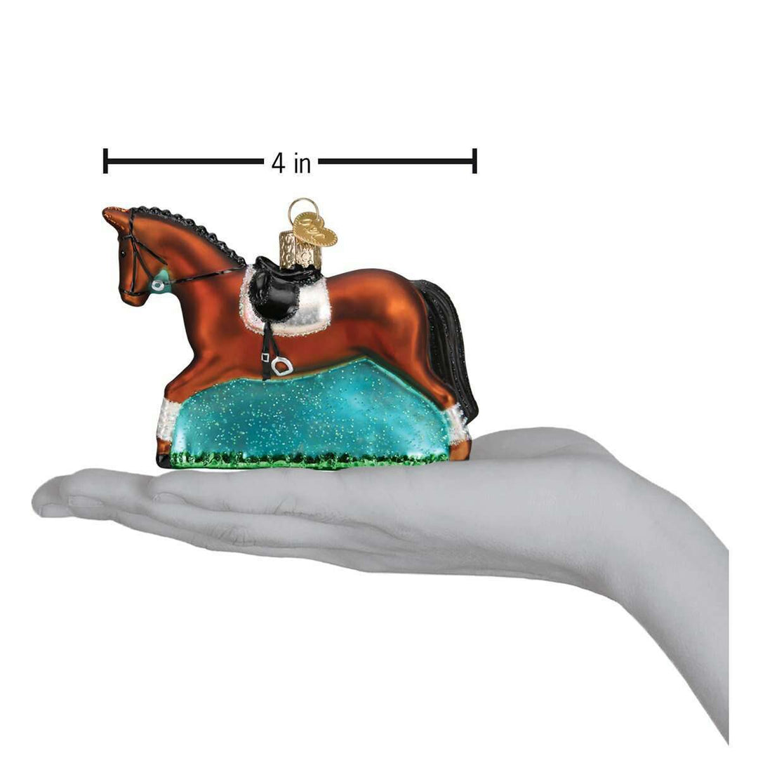 Old World Christmas Dressage Horse Blown Glass Ornament