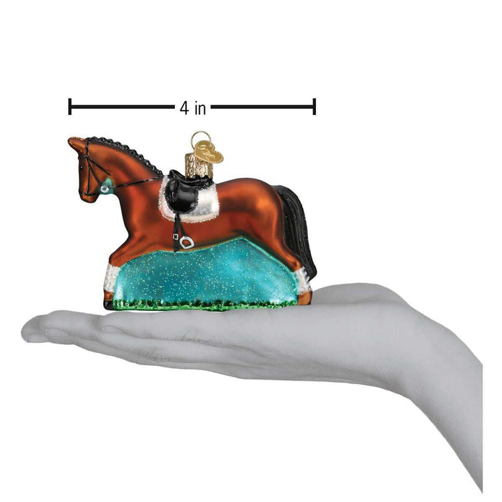 Old World Christmas Dressage Horse Blown Glass Ornament